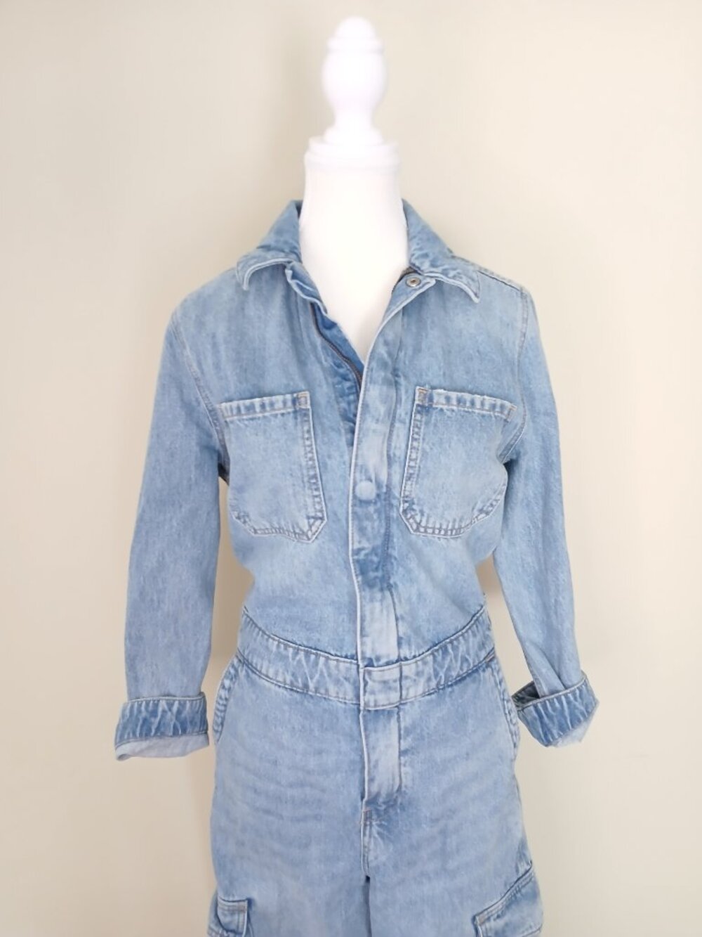 Aritzia Denim Forum The 90's Jumpsuit Size XS - Picture 3 of 9
